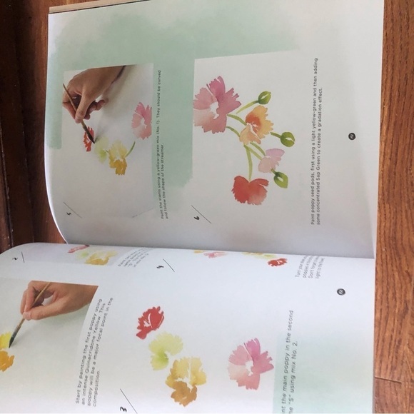 DIY Watercolor Flowers Paperback book - Picture 3 of 8